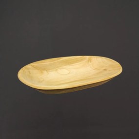 AMADEA Drevený servírovací podnos oválny, masívne drevo, 22 cm