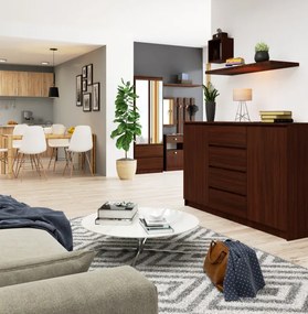 Komoda K160 2D 4SZ CLP wenge