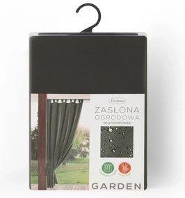 ZÁHRADNÝ VODEODOLNÝ ZÁVES NA PÚTKACH GARDEN 155X260 CM GRAFITOVÁ