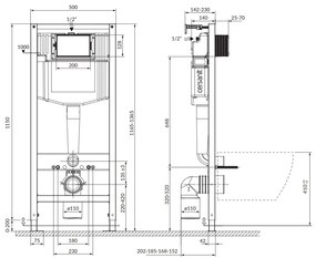 Cersanit City, System50 PNEU podomietkový rám + závesná wc misa City Oval CleanOn + chrómové tlačidlo Circle, S701-761