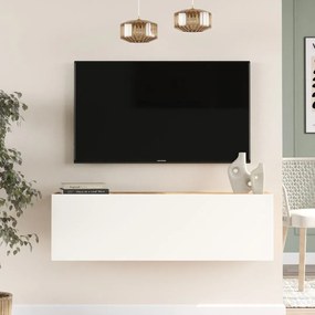 Závesný TV stolík Houseland Fullio Atlantic borovica/biela