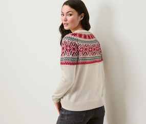 Pletený pulóver s nórskym vzorom
