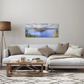 Obraz horského jazera (120x50 cm)