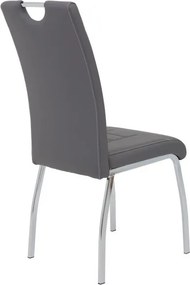 Jedálenská stolička Andrea, šedá ekokoža