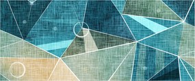 Obraz - Tyrkysová abstrakcia (120x50 cm)