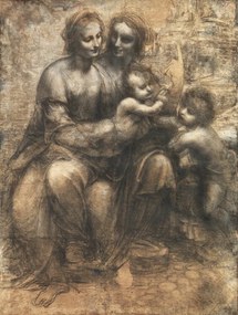 Obrazová reprodukcia The Virgin and Child with Saint Anne, and the Infant Saint John the Baptist, Leonardo da Vinci