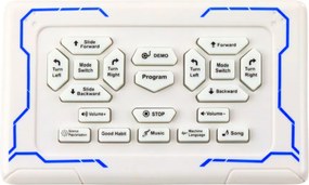 LEAN Toys Diaľkovo ovládaný RC vzdelávací robot Hovorí Tancuje Svetlá Zvuky Modrá