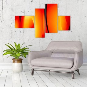 Oranžový abstraktný obraz