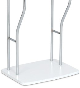 Autronic - Nemý sluha, výška 108 cm, MDF - biely matný lak, kov - chróm, nosnosť 5 kg - 84444 WT