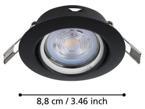 Eglo 901755 - SADA 3x LED Podhľadové svietidlo FAVAZZINA 1xGU10/4W/230V čierna