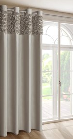 ZATEMŇOVACÍ ZÁVES NA KRÚŽKOCH EVA MINGE ROSES13 140X250 CM BÉŽOVÁ