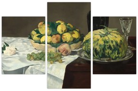 Obraz - Edouard Manet, Still Life with Melon and Peaches, reprodukcia (90x60 cm)