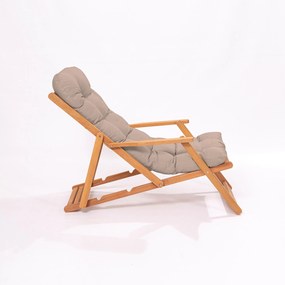 Skládací zahradní lehátko Triol z masivu hnědé