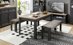 Komoda so zásuvkami Jasmin, grafit/dub