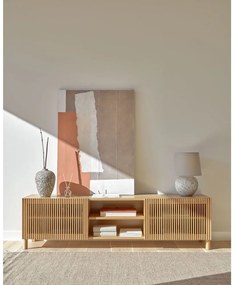 TV stolík v dekore duba v prírodnej farbe 180x50 cm Beyla – Kave Home