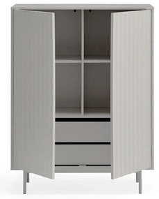 Sivá vysoká komoda 97x130 cm Sierra – Teulat