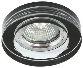 CLX Stropné moderné podhľadové osvetlenie FOTIS, 1xMR16, 50W, 9cm, okrúhle, čierne