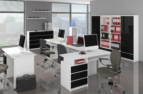 Komoda K120 8SZ CLP čierna, lesk