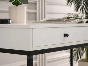 PC stolík Kaplan (biele drevo + čierna). Vlastná spoľahlivá doprava až k Vám domov. 1109767