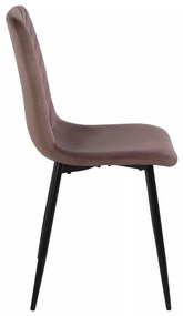 Jedálenská stolička Freville Velvet, hnedá