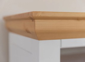 PROXIMA.store - Rustikálny drevený TV stolík - MARONE ELITE FARBA: biela - prírodná borovica