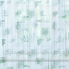 Záclona žakárová, Geometria metráž, zelená 160 cm