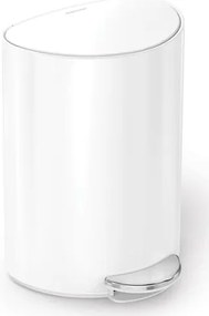 Pedálový odpadkový kôš Simplehuman 6 l biela oceľ SHCW2108, 1 ks