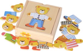 Bigjigs Drevené vkladacie puzzle Medveď