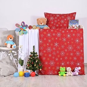 Vianočné obliečky Aurelia červené EMI, Detský set 90x130 + 45x65