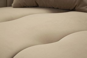 Dvojmiestna pohovka Alma 155 cm taupe/zlatá