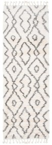 Kusový koberec shaggy Daren krémovo sivý atyp 2 60x200cm