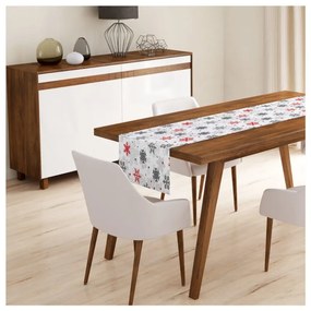 Súprava 4 vianočných obliečok na vankúš a behúň na stôl Minimalist Cushion Covers Red Christmas