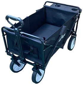 BestBerg BBBW-10BK skladací záhradný / plážový vozík / nosnosť 70 kg / čierny