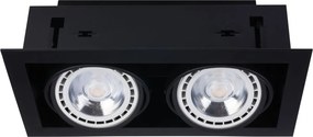 NOWODVORSKI Stropné bodové podhľadové osvetlenie DOWNLIGHT, GU10, 2x75W, čierne
