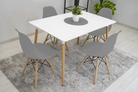 Jedálenská stolička OSAKA svetlosivá (hnedé nohy)