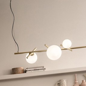 Toolight Toolight, stropné svietidlo 145cm 6xG9 APP1664-6CP, zlatá-biela, OSW-05705