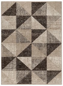 Kusový koberec FEEL Triangle béžovo-hnedý