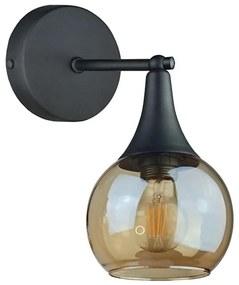 Nástenné svietidlo STAR 1xE27/60W/230V čierna/dymová béžová