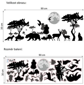Veselá Stena Samolepka na stenu na stenu Zoo v noci