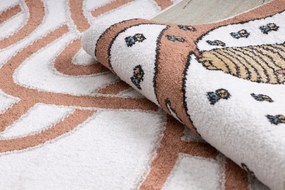 Dywany Łuszczów, Detský kusový koberec Fun Honey with Bear cream, 80x150, hnedá, detská izba