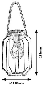 Rabalux 77046 solárny závesný LED lampáš Sluis