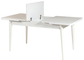 Rozkladací jedálenský stôl s 2 stoličkami a lavicou Vlasta (biela + svetlohnedá). Vlastná spoľahlivá doprava až k Vám domov. 1072380