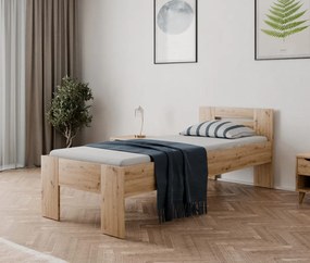 Posteľ Osaka 80x200 cm, dub artisan