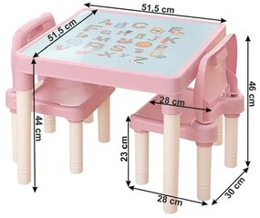 Kondela Detský set 1+2, BALTO, ružová-korálová