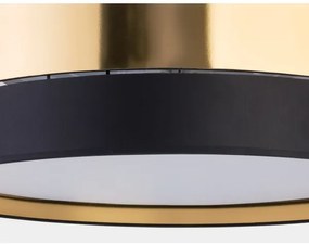 Stropné svietidlo HILTON 4xE27/15W/230V pr. 60 cm mosadz/čierna