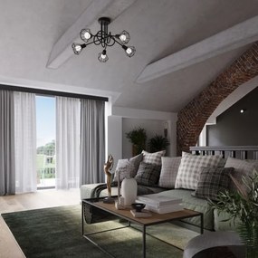 Sollux SL.1110 - Luster na tyči ARTEMIS 5xE14/40W/230V čierna