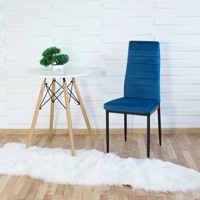 Dekorstudio Zamatová jedálenská stolička Collet modrá