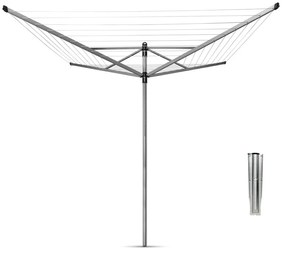 Vonkajší sušiak na bielizeň v striebornej farbe 50 m Lift-O-Matic – Brabantia