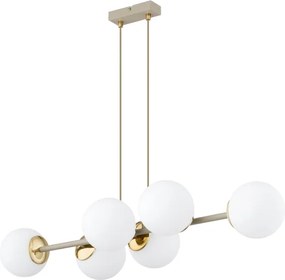 Brilagi - Luster na lankách MILO ECRU 6xE27/60W/230V béžová/zlatá