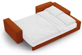 Rozkladacia rohová pohovka v tehlovej farbe (pravý roh) Jodie – Micadoni Home